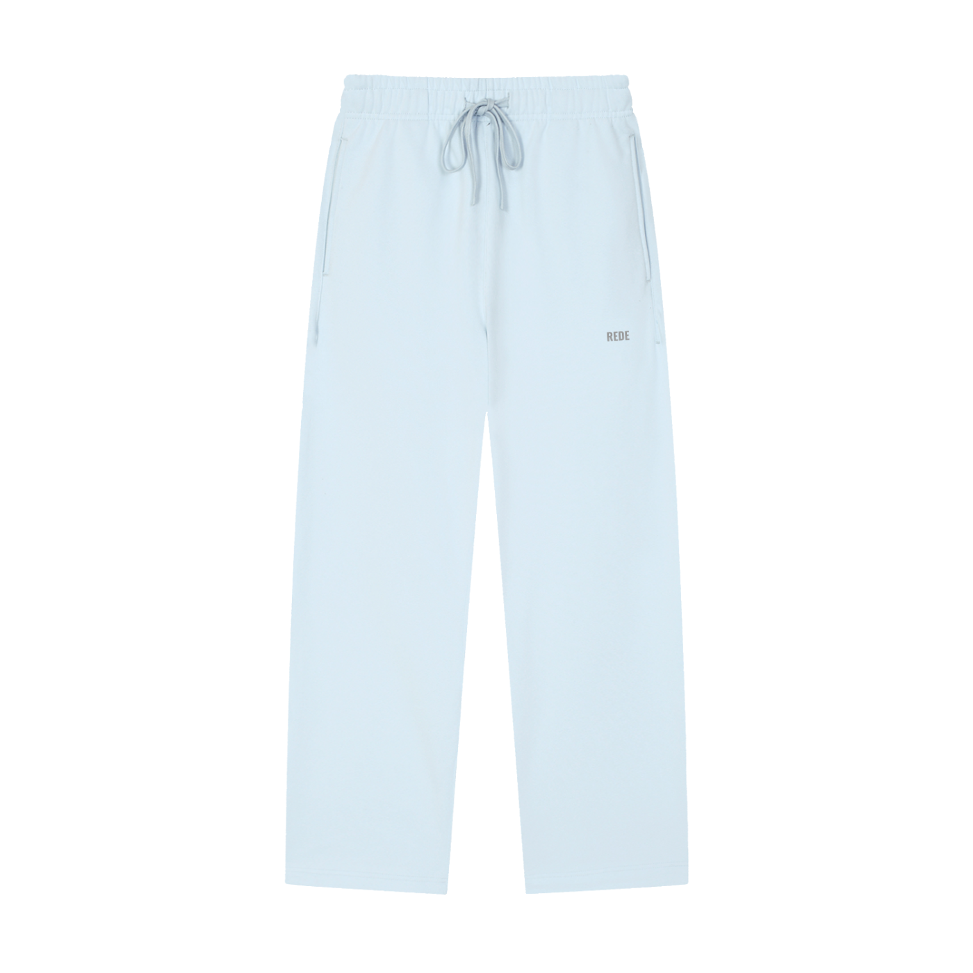 Solid Color Straight-Leg Sweatpants