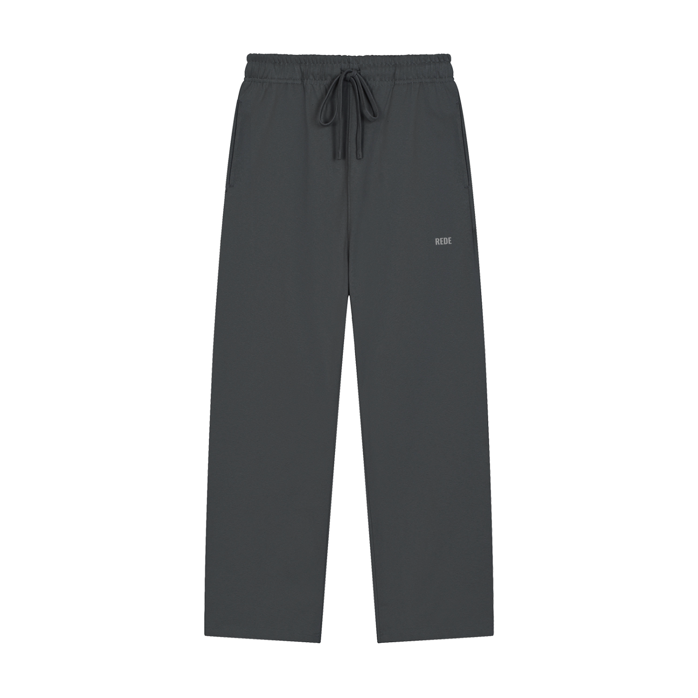 Solid Color Straight-Leg Sweatpants