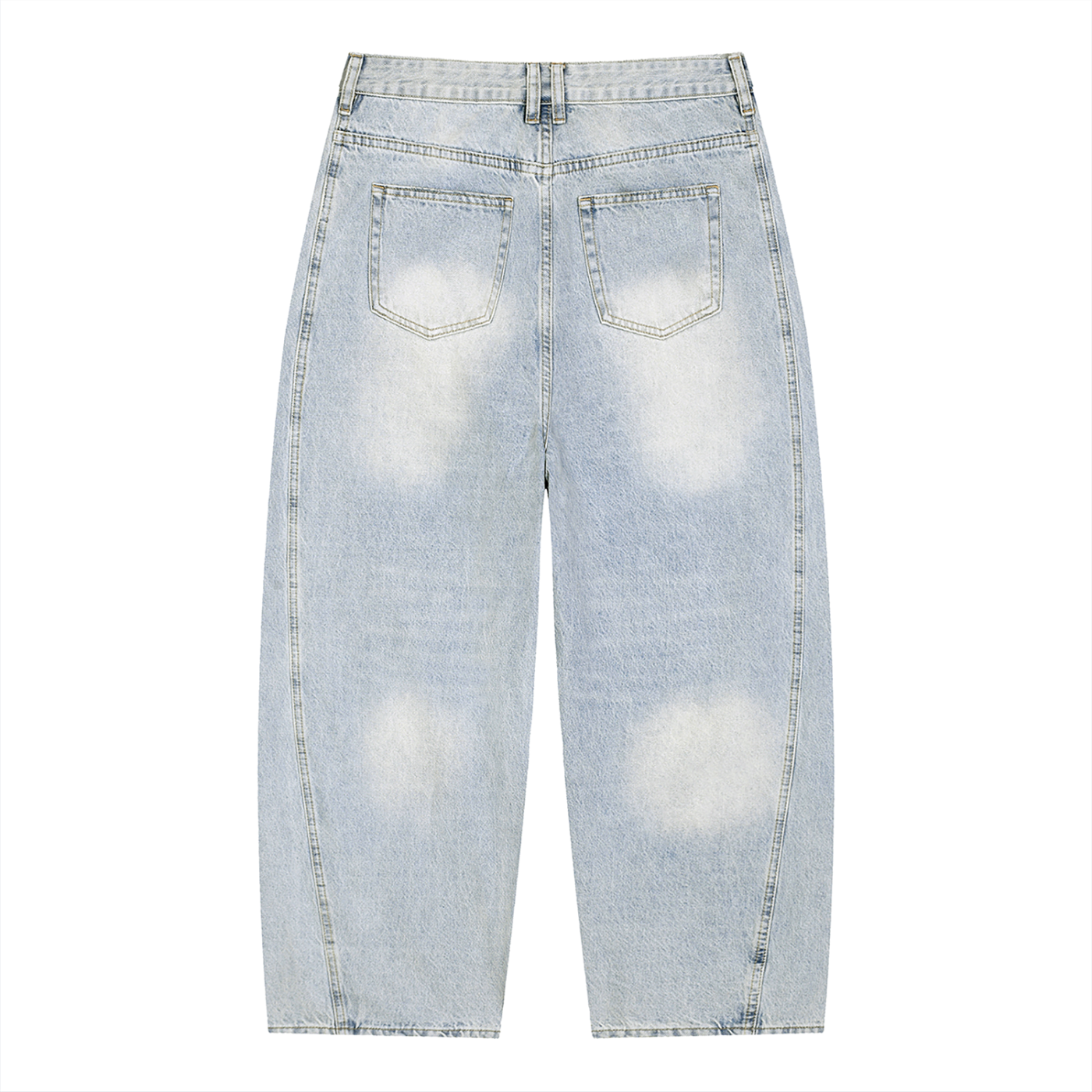 Men's Vintage Wash Sunfade Barrel Leg Jeans