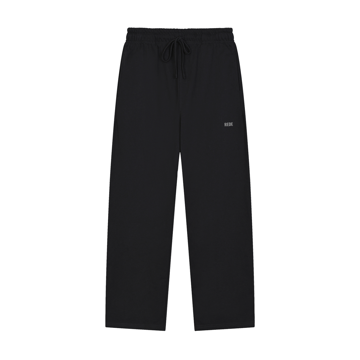 Solid Color Straight-Leg Sweatpants