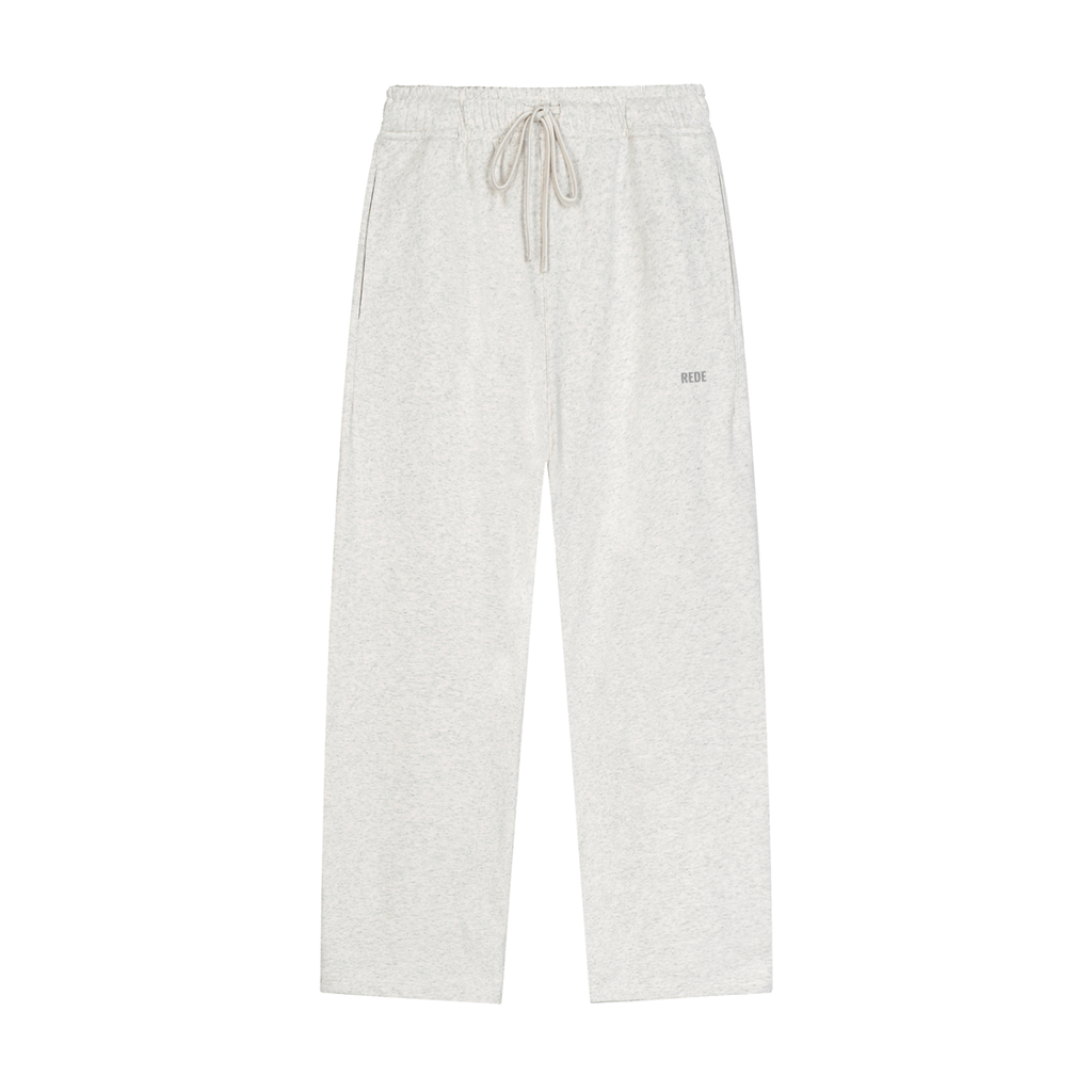 Solid Color Straight-Leg Sweatpants